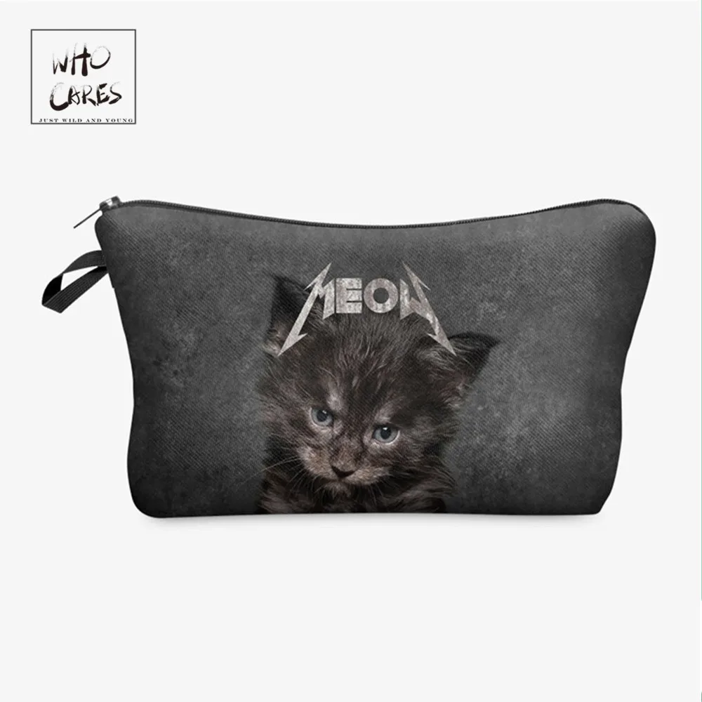 気ファッション化粧品オーガナイザーバッグ 3dニャー猫印刷メイクポーチ女性化粧品袋 Bag Money Bag Replicabags Gusset Aliexpress