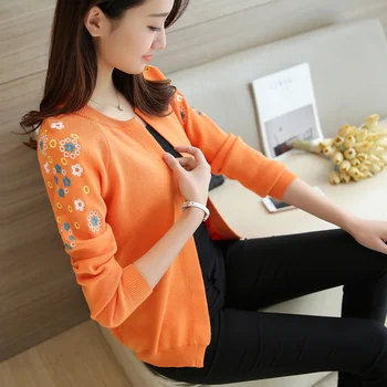 

New 2018 Autumn And Winter Fashion Women Knitted Cardigan Sweaters