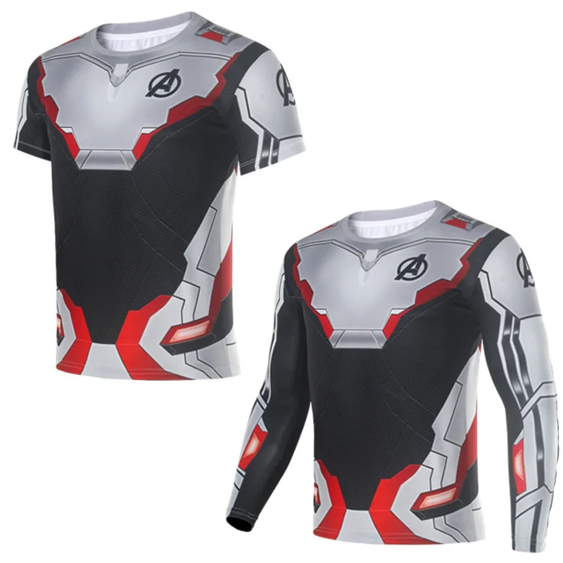 Avengers Endgame T Shirt Cosplay Quantum Realm 3D print t-shirt Men Compression Shirt Long Sleeve Bodybuilding Mens Tees Top