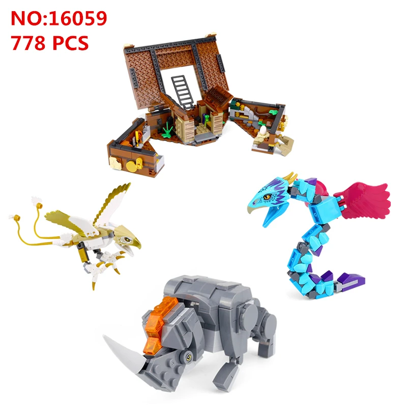 

778pcs Diy Building Blocks Harri Movie Potter Newt`s Case of Magical Creatrues Model Compatible with Legoingly Toys for Children