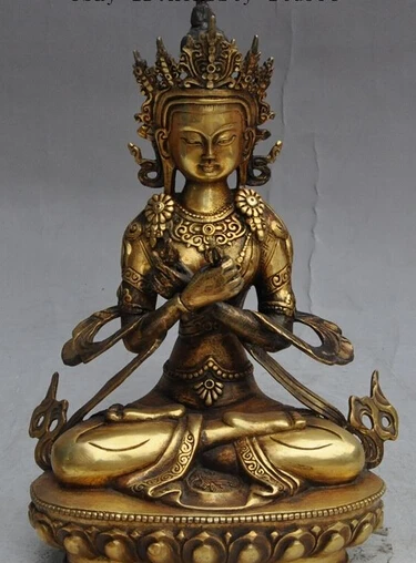 

007303 tibet buddhism bronze gilt Vajrasattva Vajrapani bodhisattva Vajra buddha statue