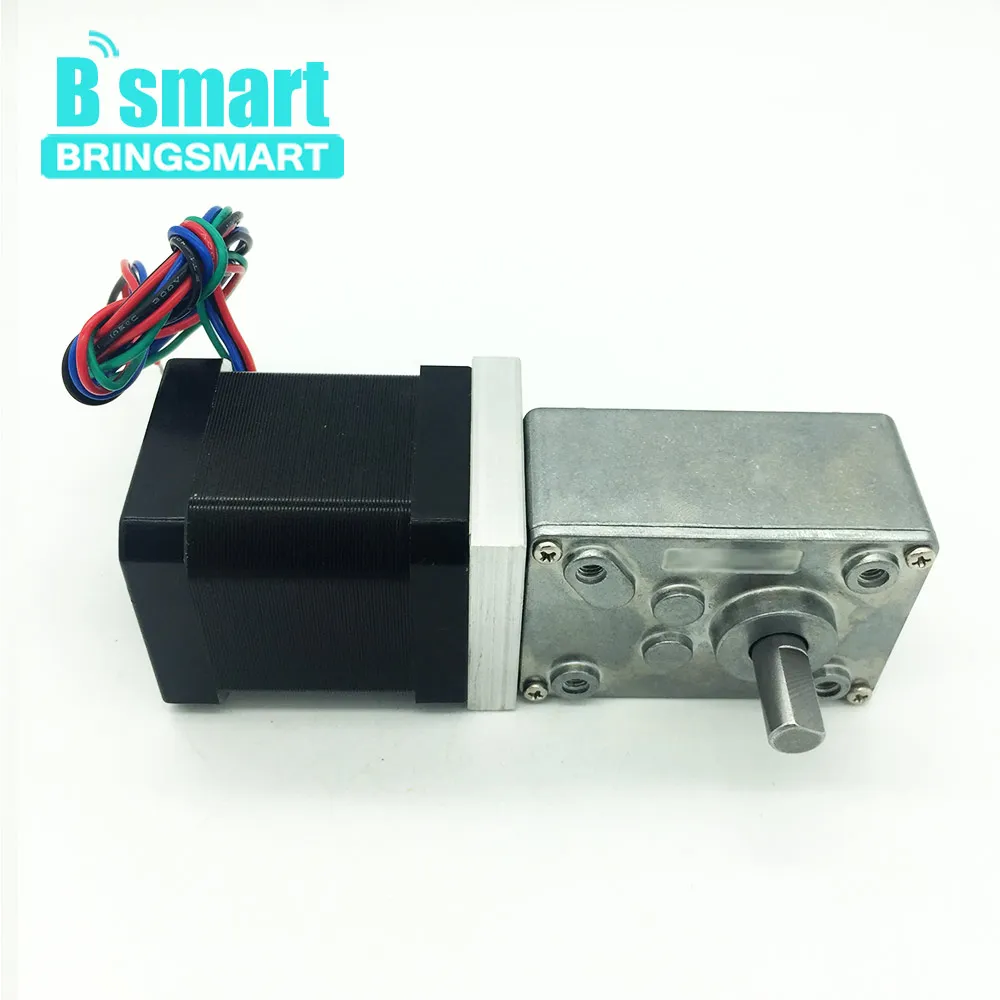 

Bringsmart 42BY 12V Stepping Geared Motors 24V DC Worm Stepper Gear Motor Self-locking Mini Gearbox Worm Reduction Speed Reducer