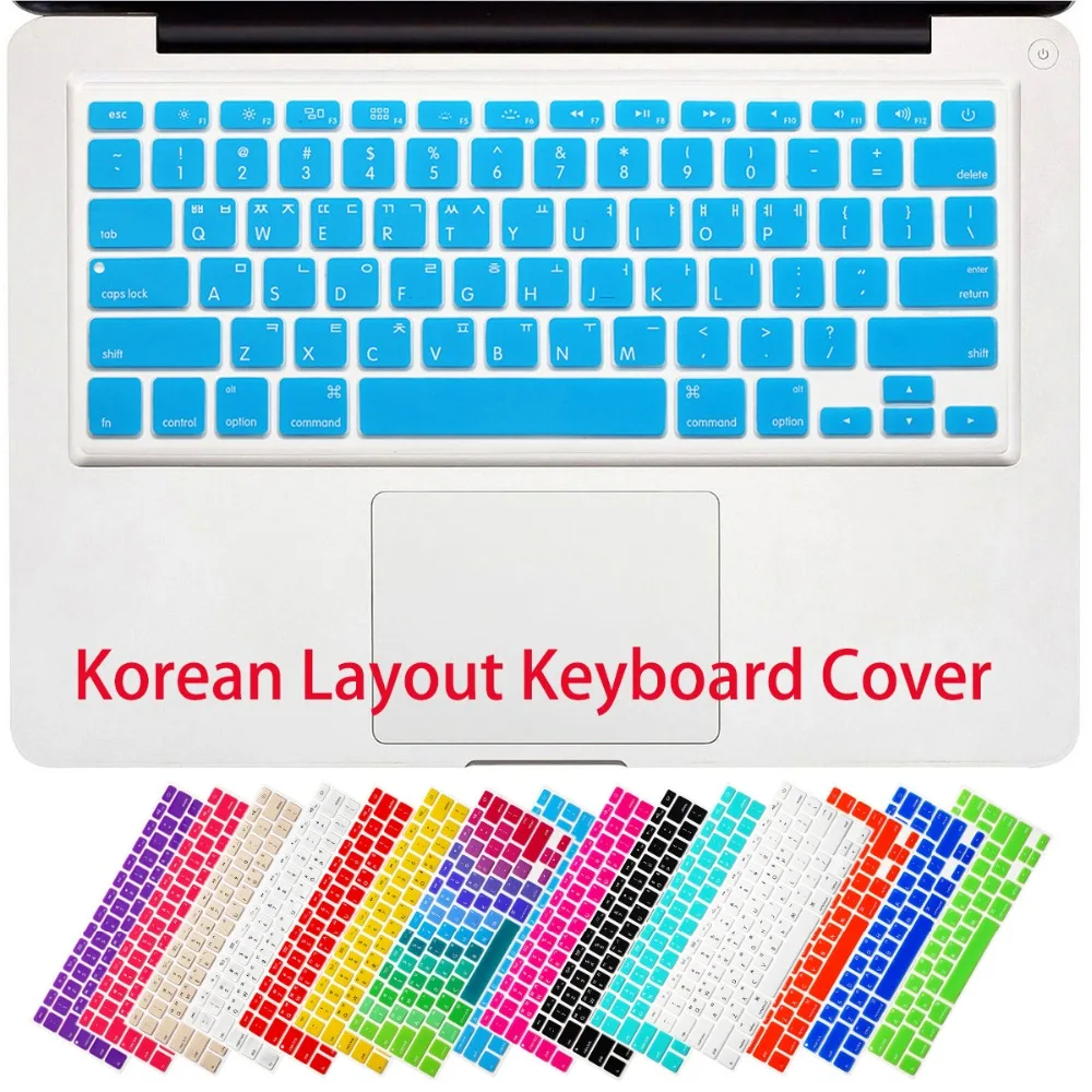 Для Macbook Air 13 Pro 15 17 с retina корейские буквы силиконовый чехол для клавиатуры