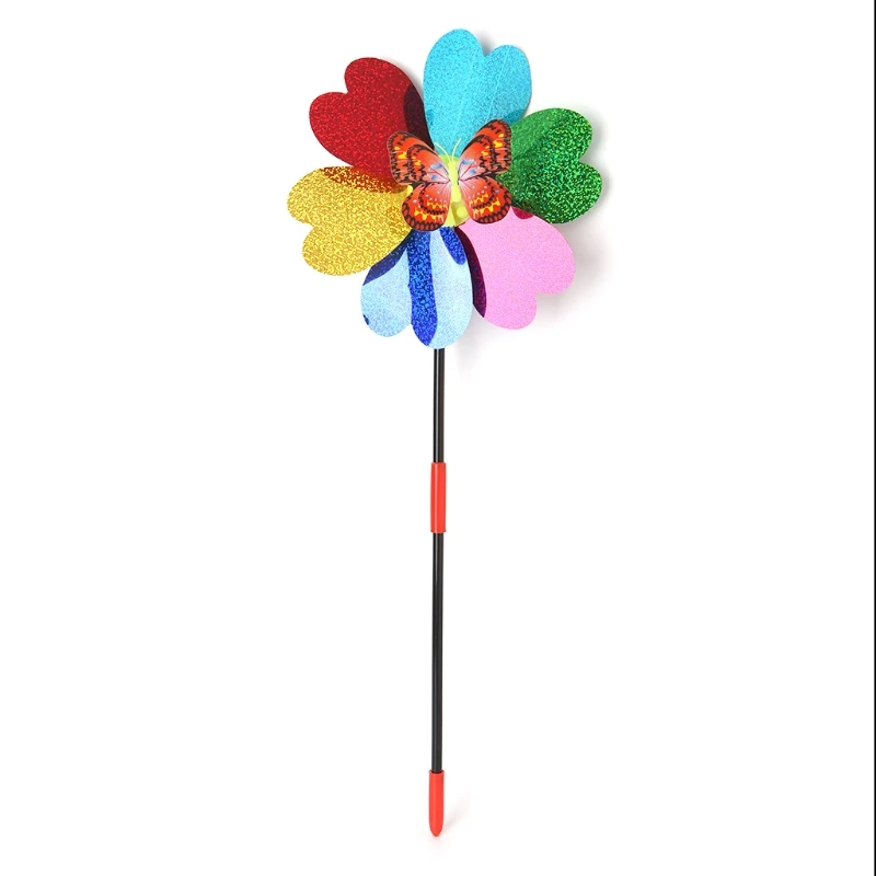 

Windmill Kid Toys Butterfly Glow Decor Garden Ornaments Colorful Outdoor Spinner