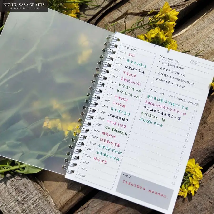 New Planner Daily Pvc Cover Notebook Diary Day Planner Diary Quality Kawaii Journal Stationery