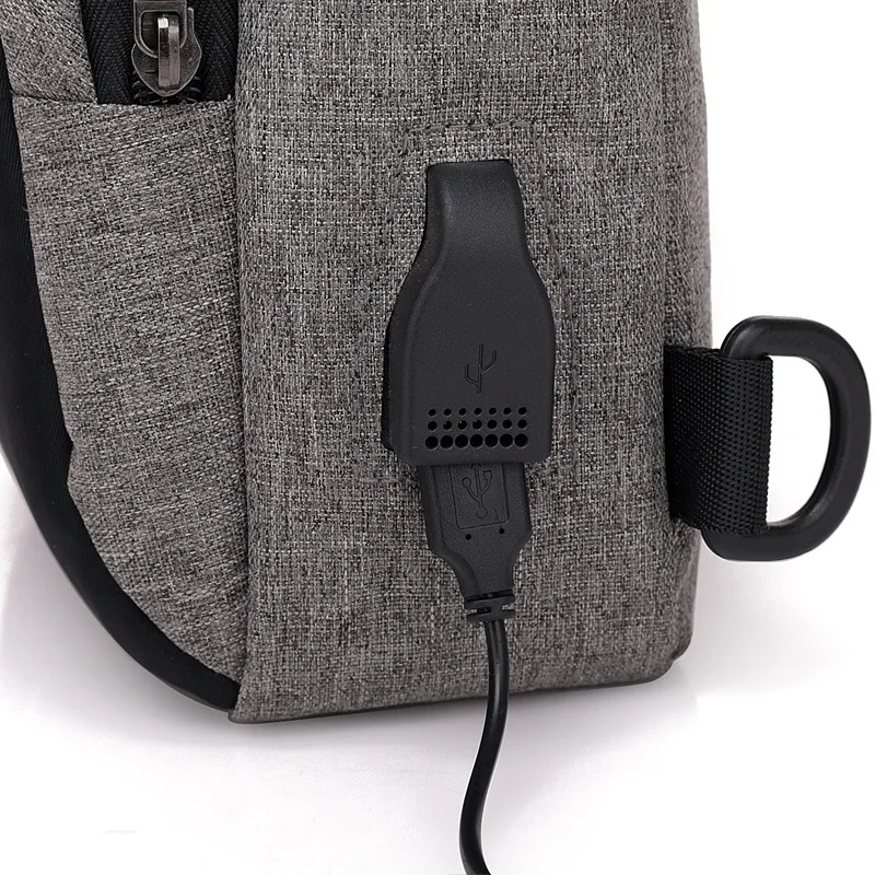 USB зарядка сумка для мужчин курьерские сумки Мужская сумка через плечо Bagpack Сумки через плечо sacoche homme WBS656