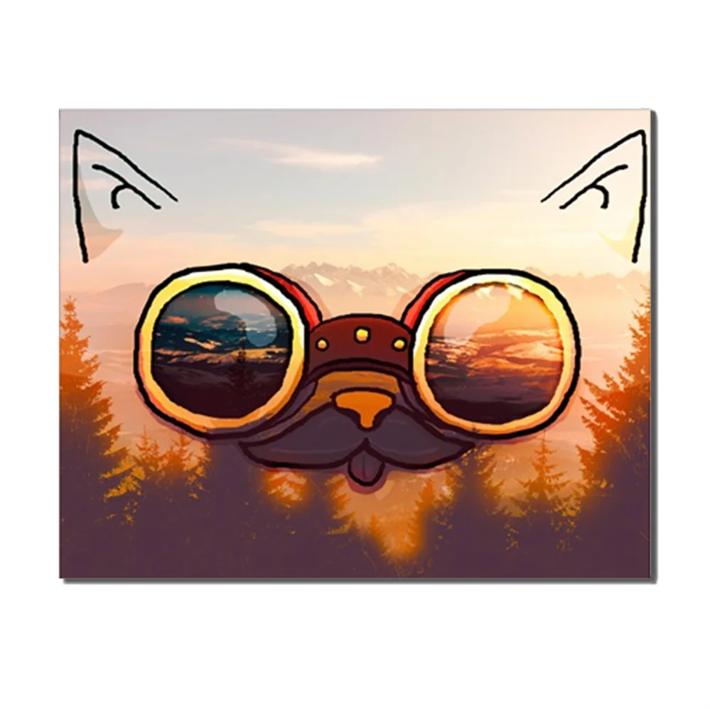 

Cartoon Cat Outdoor Landscape Mountain Abstract Popular Canvas Prints Home Store Office Decor Living Room Bedroom Indoor Decor