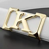 K letter Casual belt for men White fashion designer belts boy leisure Cowskin Waist Strap genuine leather metal buckle Waistband ► Photo 3/6