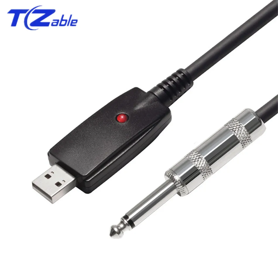 

3M Guitar Cable Audio Cables Bass 1/4'' USB TO 6.35mm XLR Jack Link Connection Musical Instrument Cable for Guitarra Player