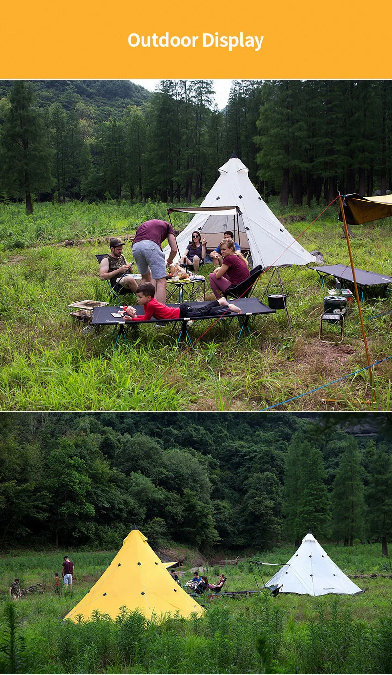 Naturehike палатка 5-8 человек Пирамида палатка 210 т полиэстер водонепроницаемый открытый большой космос Кемпинг Famliy палатки вечерние палатки