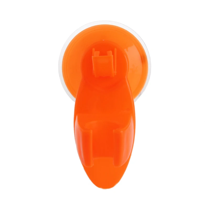Новые Регулируемые часы с чашкой на присоске для ванной насадки для душа пластиковый вакуумный настенный держатель JUN21-A - Цвет: Оранжевый