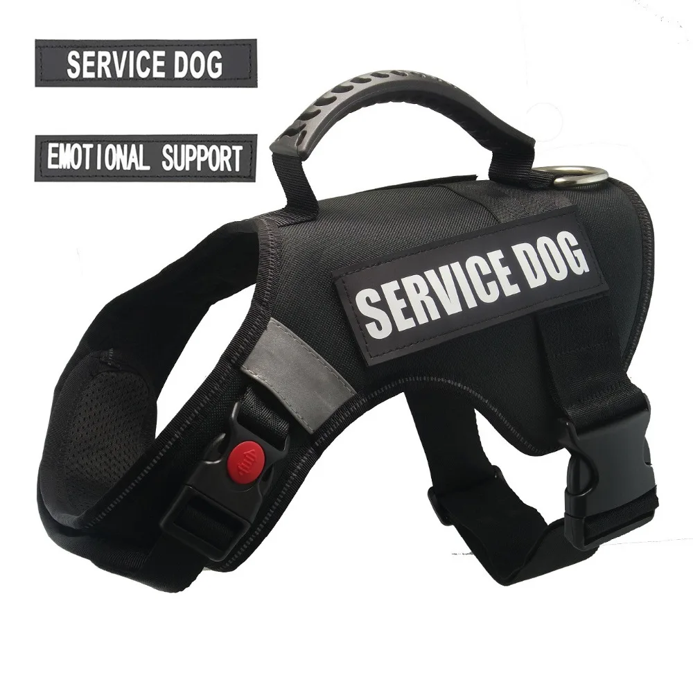 No Pull Service Vest Dog Harness With Soft Handle, Adjustable Padded