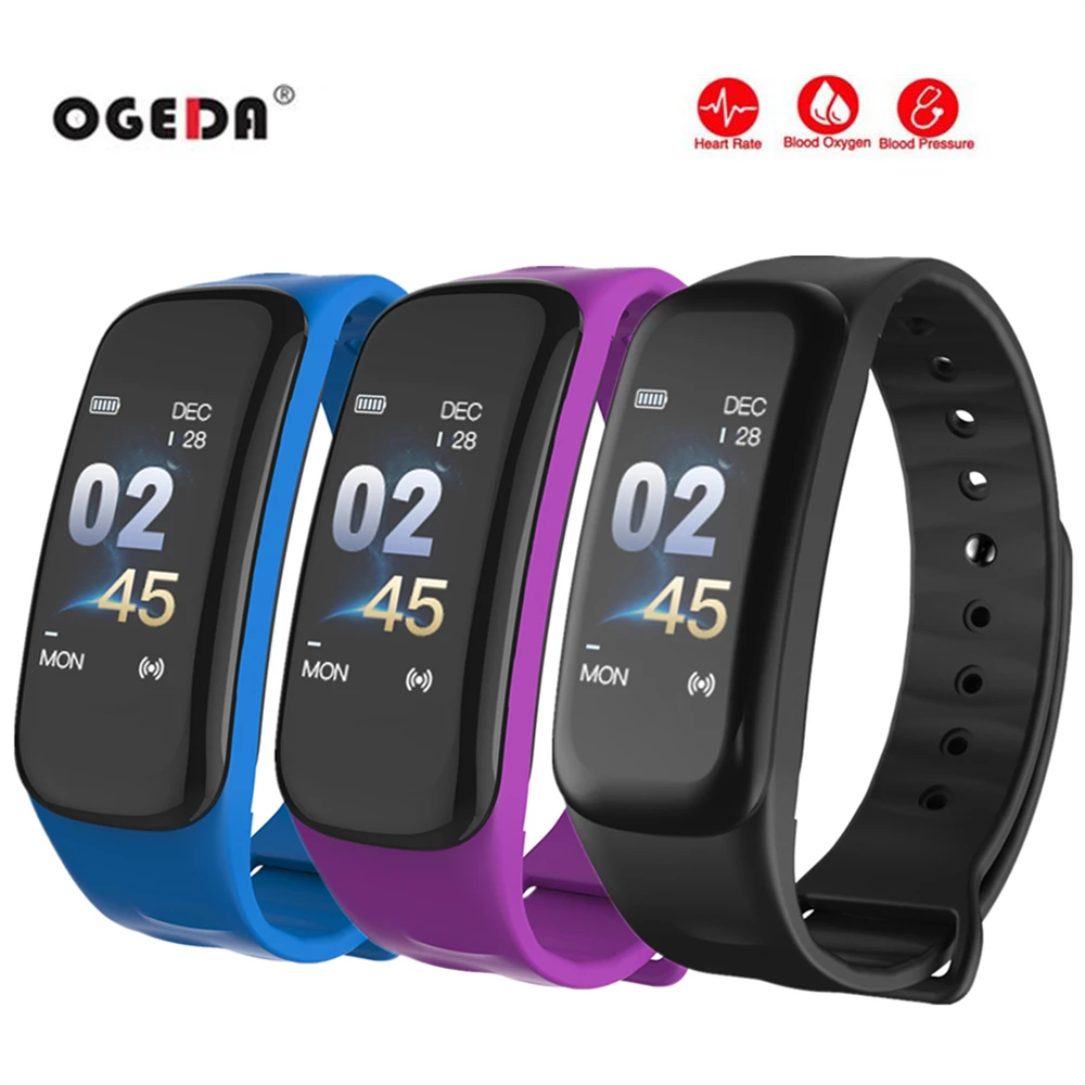 

OGEDA Women's Smart Watch Bracelet Sport Healthy sleep heart rate monitoring Auto time Message Call reminder For Android IOS