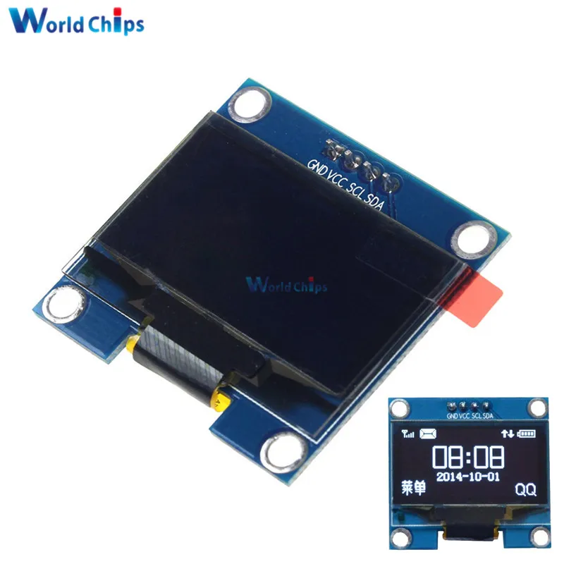 

White Color 1.3 Inch 1.3" OLED LCD LED Display Module 4PIN IIC I2C Interface Communicate 128x64 SSH1106 for Arduino 3.3-5V