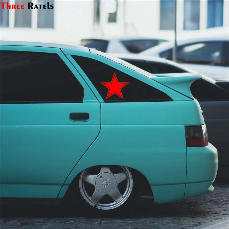 Three Ratels TZ 1164 15*15.8см 1 4 шт виниловые наклейки на авто красная звезда день победы