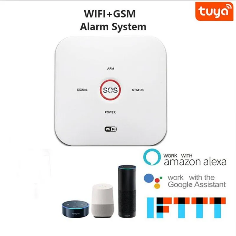 Tuya Smart Life WiFi GSM домашняя сигнализация работает с Alexa Google home IFTTT, Новое поступление, умная охранная сигнализация