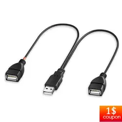 Onvian USB 2,0 мужчина к двойной USB Женский концентратор данных usb-разветвитель кабеля USB адаптер для зарядки удлинитель кабеля для ноутбука