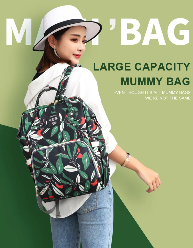 Baby Diaper Bag Travel Mummy Maternity Large Capacity Backpack Organizers Nappy Changing Bags Waterproof Nursing Bag Wet Bag (6)