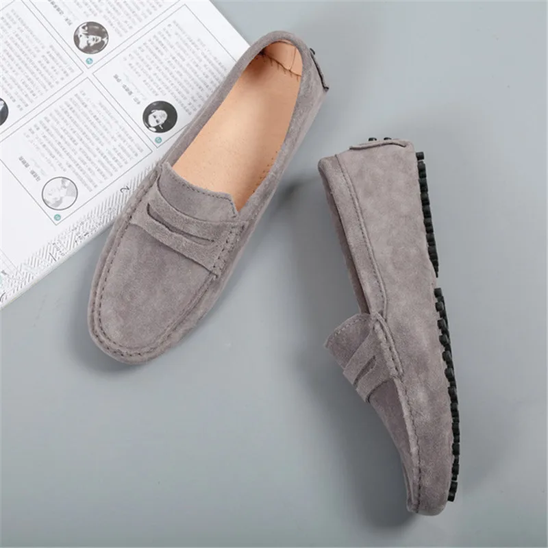 Homens Couro chocolate Genuínos Black light Calçados Baixos navy Sobre Casuais Blue lake orange Qualidade Condução Mocassins Alta Gray De Sapatos Flats chestnut Green 100 sandy hot Deslizar gray Pink rfAYrw
