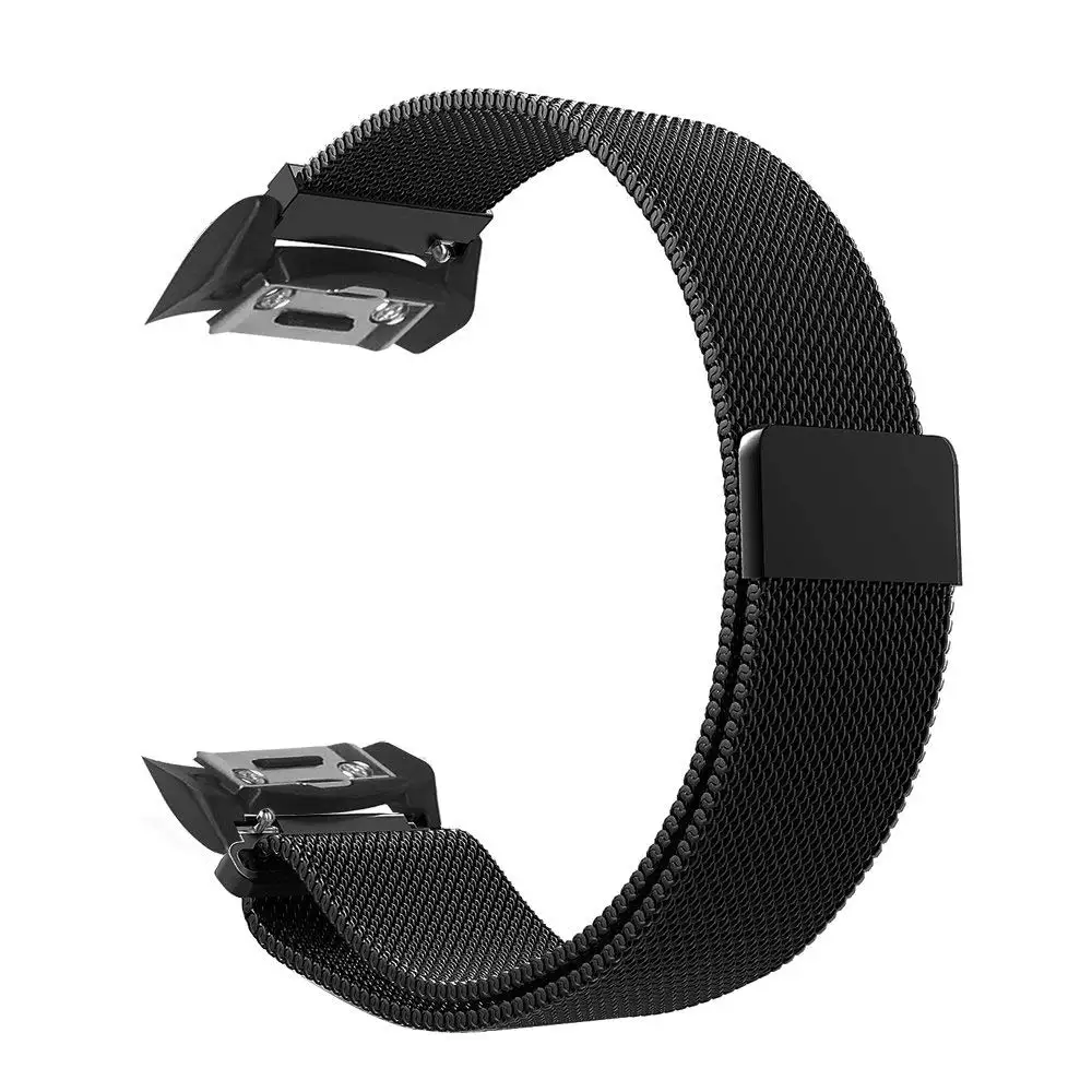 Черный Ремешок для часов Ktab, совместимый с samsung gear S2 SM-R720/SM-R730, Смарт-часы Миланского петля, ремешок для gear S2, адаптер, наконечники для часов - Цвет: Черный