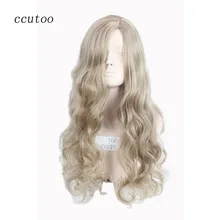 Ccutoo Принцесса Золушка 80 см блонд микс длинные волнистые синтетические волосы партии косплей костюм парики термостойкие волокна