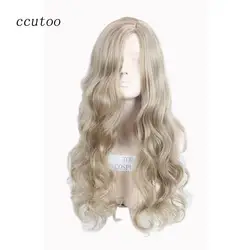 Ccutoo Принцесса Золушка 80 см блондинка смесь длинные волнистые Синтетические волосы Маскарадный костюм Искусственные парики