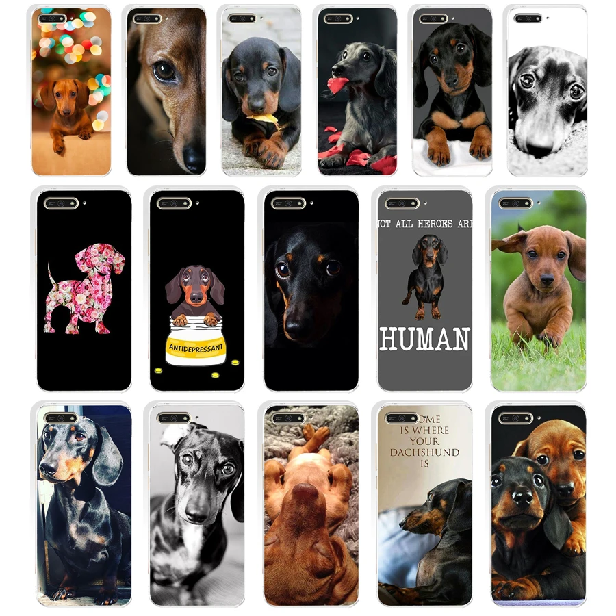 

145SD Dachshund Teckel Dackel Dog Soft Silicone Tpu Cover Case for huawei Honor 7c 7x 7a pro 7x P20 Nova 2i 3i