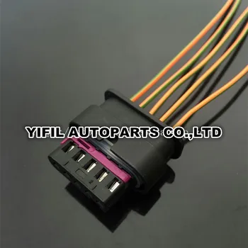 

5pcs/lot 5 Pin/Way Mass Air Flow Sensor MAF Connector Plug With Wire Pigtail For VW 4F0973705 4F0 973 705