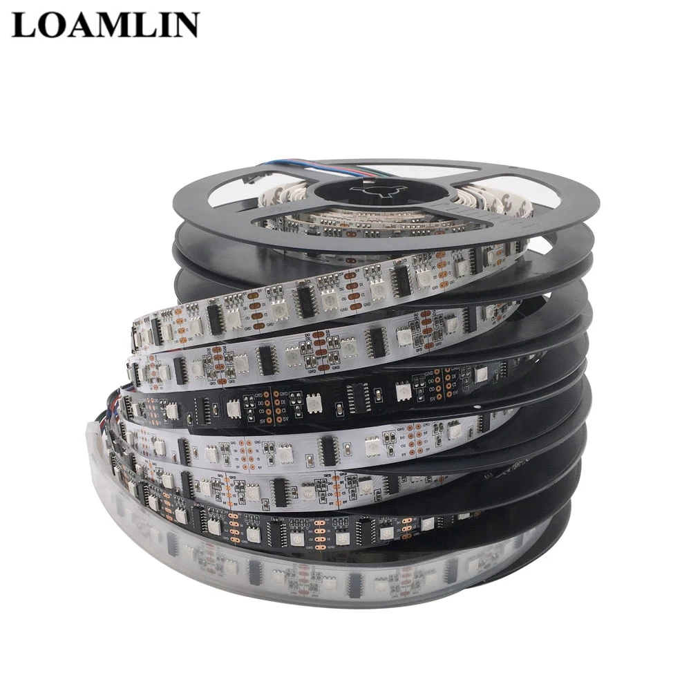 

LPD8806 5050 RGB Strip DC5V 32/48/52/60Leds/m Led Pixel Strip Light 1m/5m (1 IC - 2 Chip) LED Pixel Digital Strip