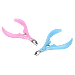 Ногтей ножницы для кутикулы Маникюр Уход кусачки Clipper инструмент розовый синий ножницы для кутикулы