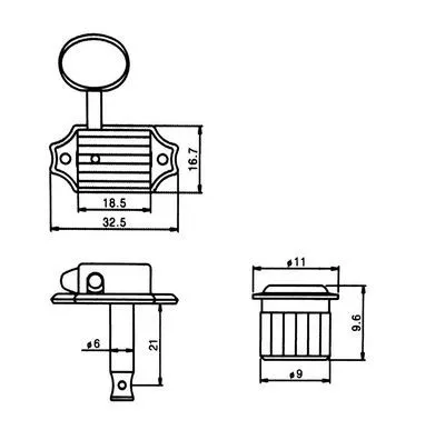 3R3L Wilkinson Хром Винтаж тюнеры машинные головки тюнеры WJ-45