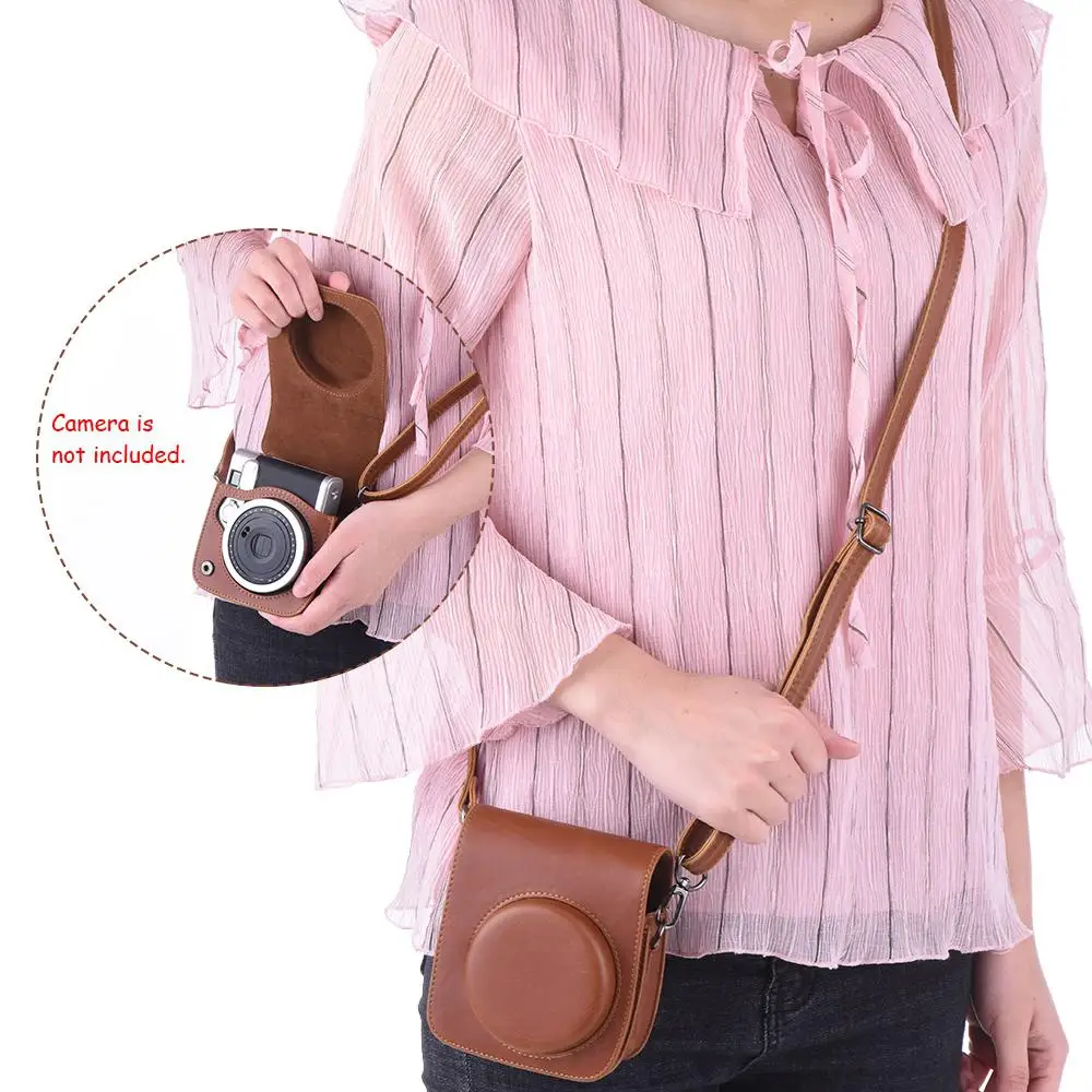 

Vintage PU Camera Bag for Fujifilm Instax Mini 90 Instant Film Camera Protective Case Pouch with Strap