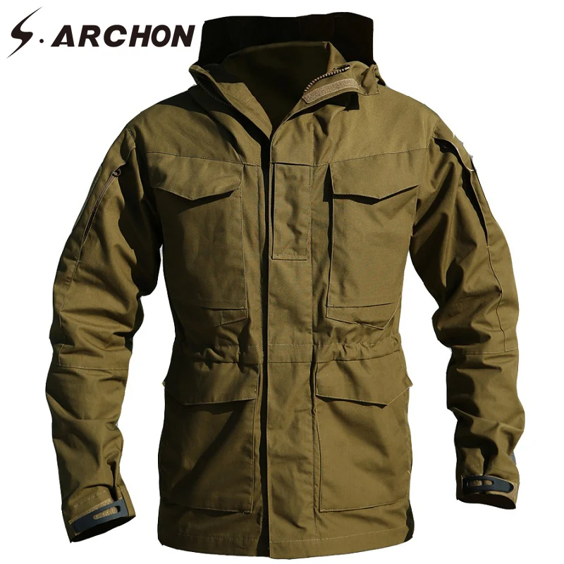Online S. ARCHON Neue M65 Wasserdichte Military Pilot Jacken Männer Windjacke Camouflage Taktischen Bereich Jacke Männliche Mit Kapuze Tasche Armee Mantel