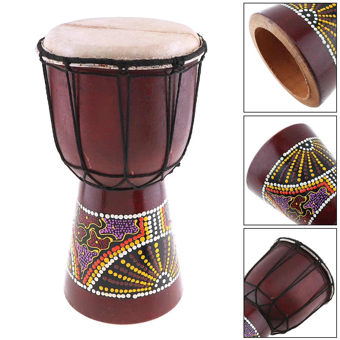 بيع 6 بوصة المهنية أفريقي Djembe طبل الكلاسيكية اللوحة الخشب الماعز الجلد جيدة الصوت الموسيقية أداة بيع 6 بوصة المهنية أفريقي Djembe طبل الكلاسيكية اللوحة الخشب الماعز الجلد جيدة الصوت الموسيقية أداة