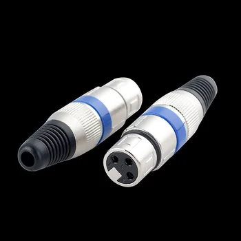 

100PCS Microphone KTV Triple Core Mother Kanon Plug Audio Connector Terminal Kanon Microphone Adapter Socket Free Shipping