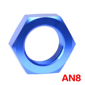 

ESPEEDER AN8 Bulkhead Blue Aluminum Anodized Nut Seal Locking Fitting Adapter