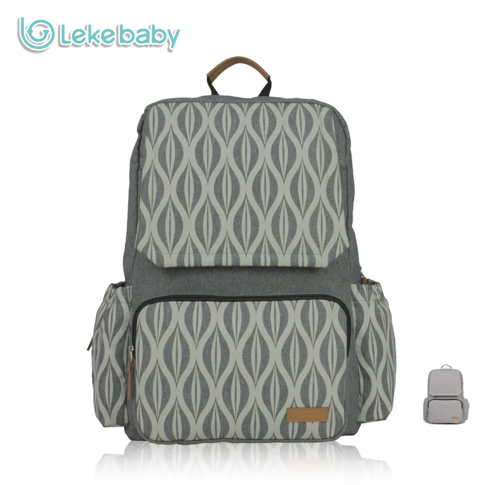 

Lekebaby Mother Travel Backpack 2018 Fashion Diaper Maternity Bags for Baby Nursing Mommy Printing Maternal Nappy Baby Care Bag