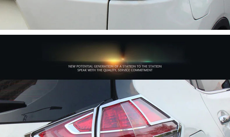 For Nissan X-Trail T32 2014 to 2016 Rear light cover Tail lamp Trim XTrail X Trail ABS Chrome Decoration Car-Styling Accessories