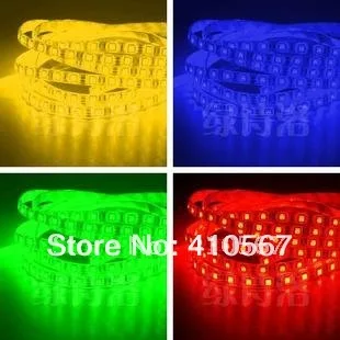 Белый/теплый белый/голубой/красный/желтый/зеленый 12v гибкие SMD 5050 Светодиодные полосы светильник 300led/5 м 60led/m водонепроницаемый
