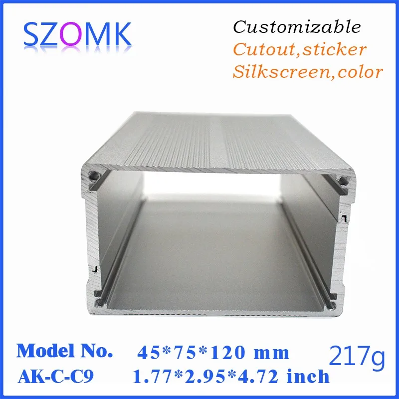 

4 pcs/lot silver color high quality free shipping aluminum junction case housing for electronics device design and diy 45x75x120