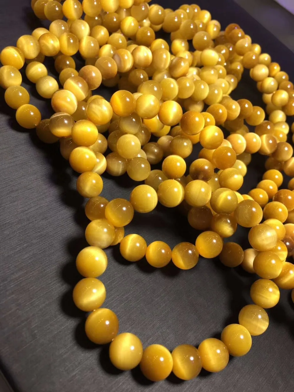 10mm Natural Yellow Crystal Golden Tigea Eyes Quartz Tigerite Bracelet