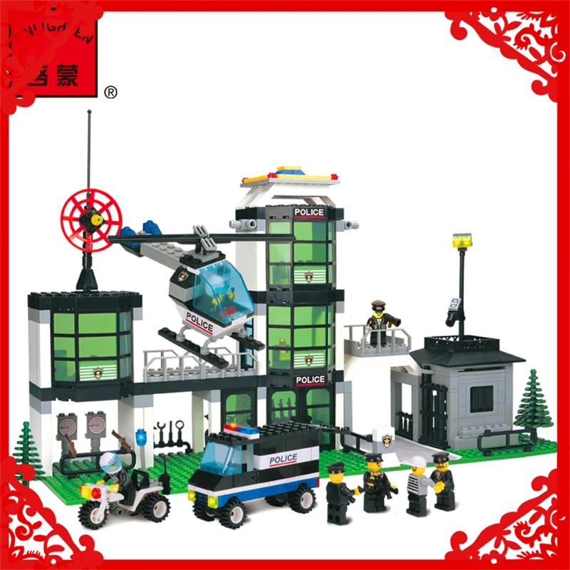 

City Police Station Guard SWAT Model Building Block Toy Compatible Legoe ENLIGHTEN 110 466Pcs Educational Gift For Children