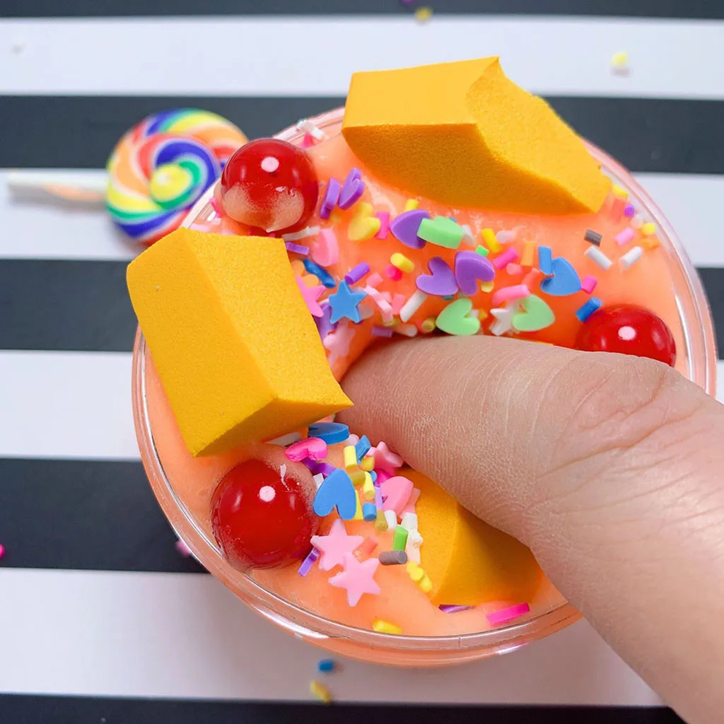 Пушистый милый леденец слизь для масла DIY снятие стресса детская забавная игрушка в подарок слизь игрушки мягкая глина Магнитная слизь