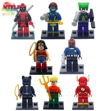 MTELE 8pcs lot Super Hero Superheroes Kid Toy Lepin Figure Building Blocks Sets Figures Brick For