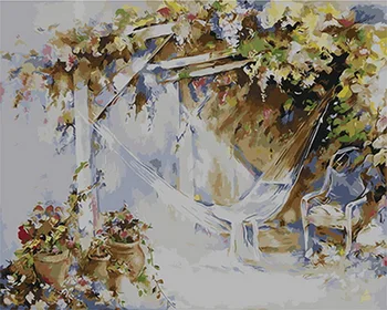 

Frameless oil painting by numbers paint by number for home decor canvas painting 4050 swing