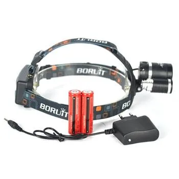 Boruit 5000Lm 3X XM-L T6+ 2R5 светодиодный Фара Фонарь+ 18650+ AC Зарядное устройство для катания на велосипеде, для рыбалки, велосипед на открытом воздухе свет