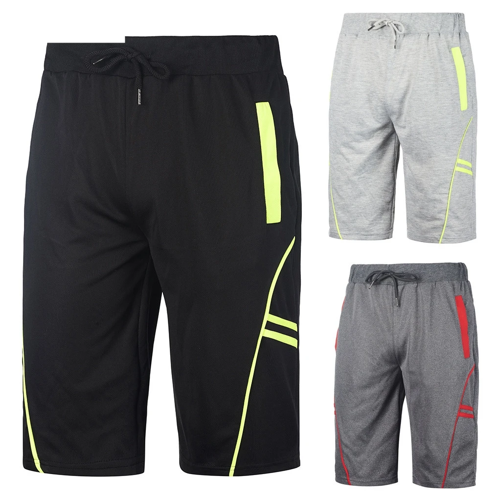 JAYCOSIN Лето г. Для Мужчин's фитнес полосатый Бодибилдинг карман кожи короткие спортивные штаны Dropshiping 19JUN10