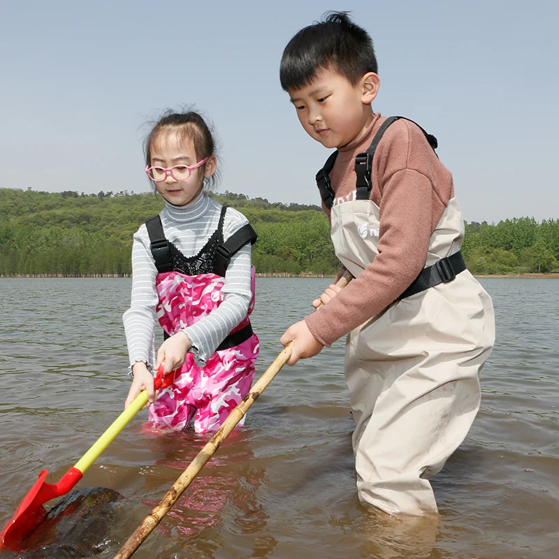 

NEYGU Teenager& big kid 13T Chest Waterproof & breathable Waders, fly Fishing Wading pants with Boots for Children
