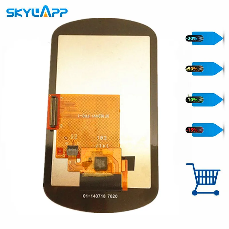 

Skylarpu for Garmin eTrex Touch 25 Handheld GPS for DF1624V1 FPC-1 LCD display Screen with Touch screen digitizer replacement