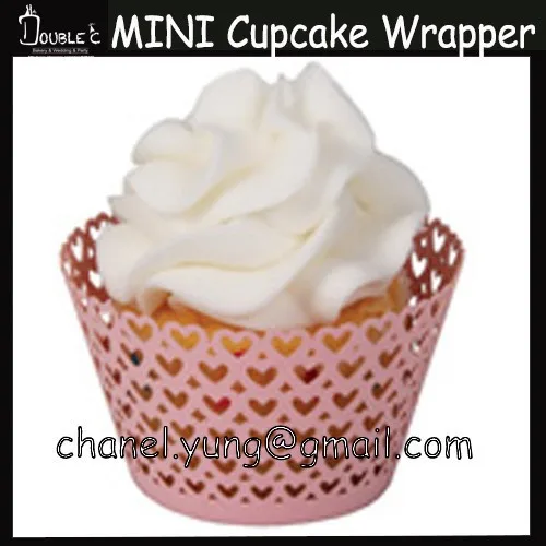 Wrapper MINI cupcake cut laser 2.25x1.4",hearts wrapper,wrappers mini